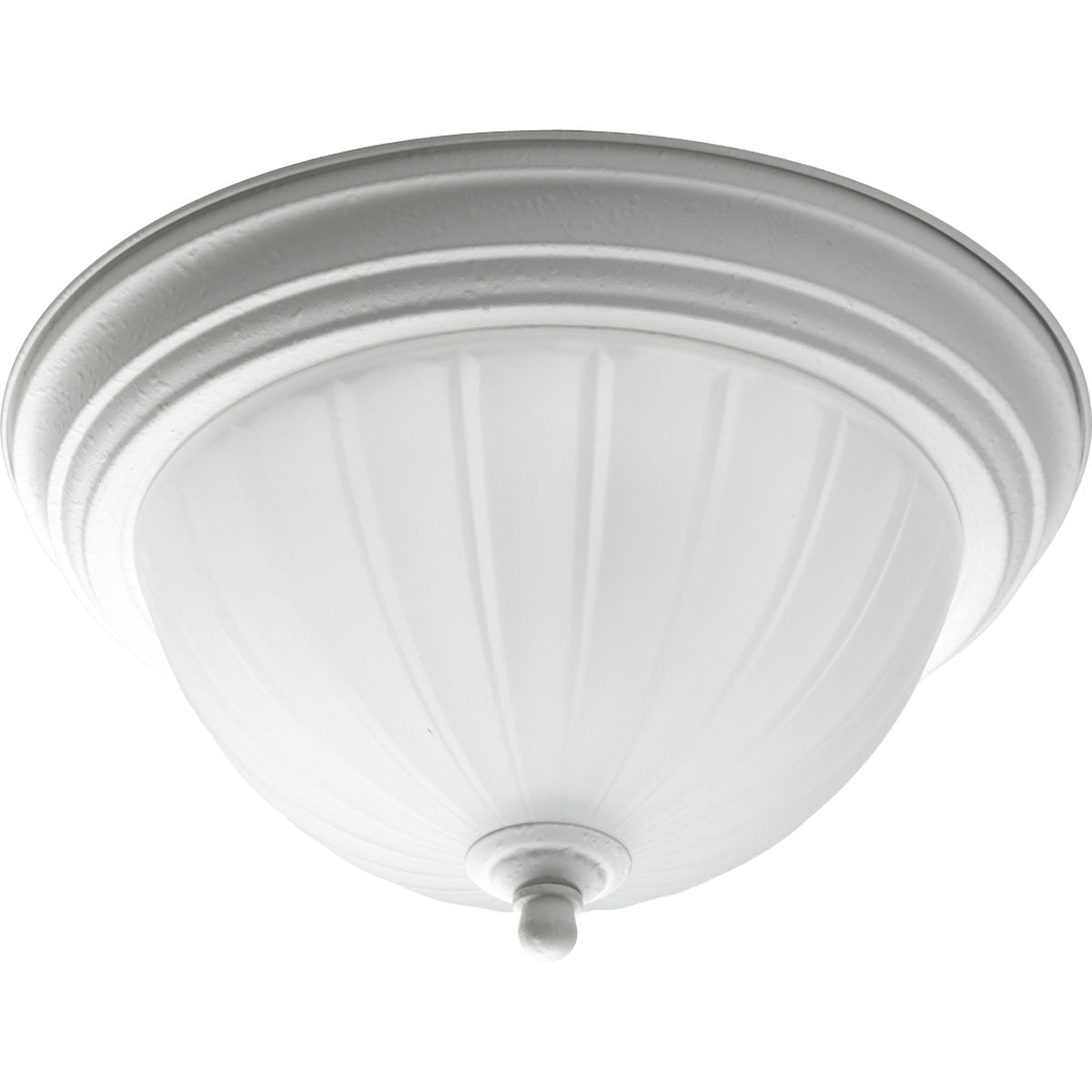 White Glass Bowl Ceiling Light with LED and Incandescent Options