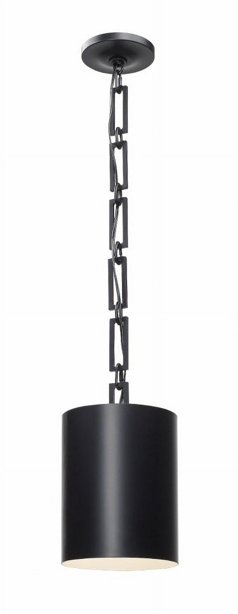 Matte Black Mini Drum Steel Pendant Light