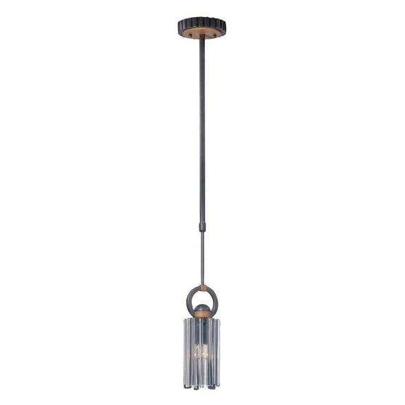 One Light Mini Pendant-Tortoise Shell Finish-White Alabaster Glass Color Kalco Lighting 1855To/1219