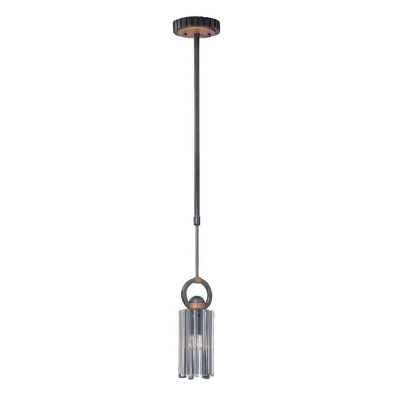 One Light Mini Pendant-Tortoise Shell Finish-White Alabaster Glass Color Kalco Lighting 1855To/1219