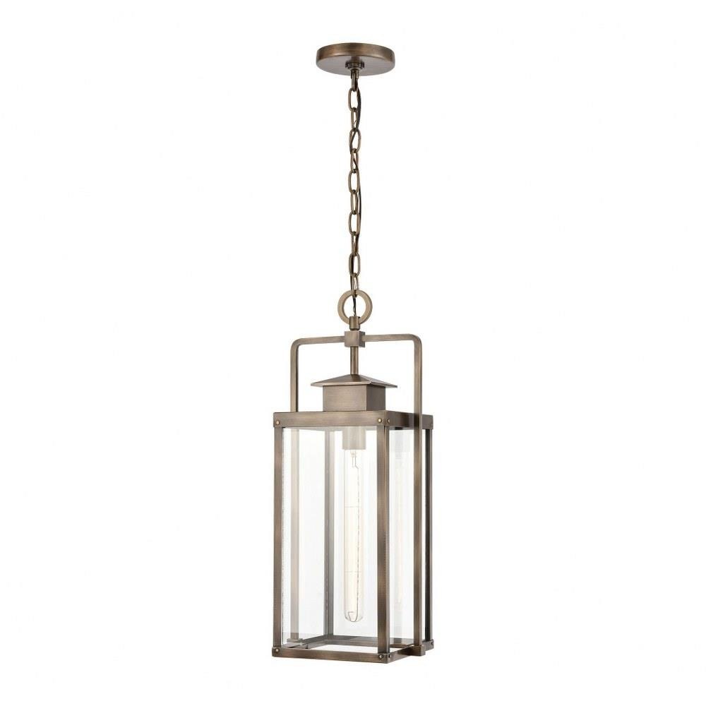 One Light Outdoor Pendant-Vintage Brass Finish Bailey Street Home 2499-Bel-3826668 - image 1 of 2