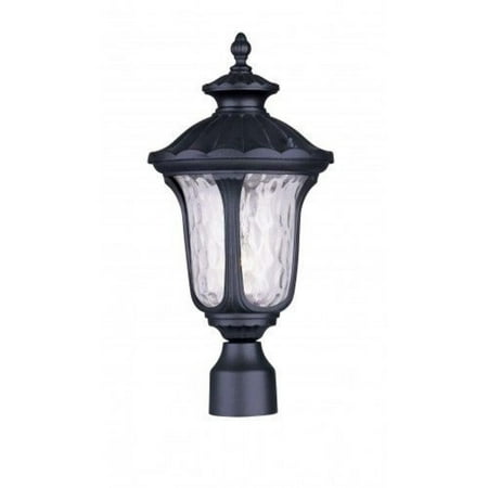 One Light Outdoor Post Head in Traditional Style 9.5 inches Wide By 19 inches High-Textured Black Finish Bailey Street Home 218-Bel-4363277