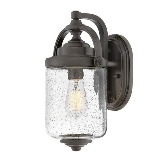 One Light Outdoor Small Wall Lantern in Traditional Style 8.25 inches Wide By 14 inches High Bailey Street Home 81-Bel-3088268