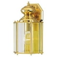 thumbnail image 1 of One Light Outdoor Wall Lantern, Polished Brass, 1 of 1