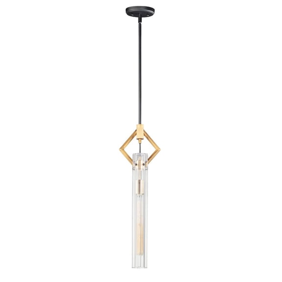 16111CLBKAB Maxim Lighting Flambeau-One Light Pendant-3 Inches wide by 26 inches high