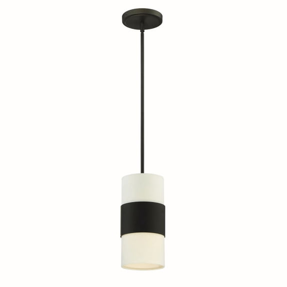 290-DB Crystorama Lighting Grayson - One Light Pendant in Minimalist Style - 6 Inches Wide by 19 Inches High-Dark Bronze Finish