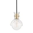 thumbnail image 1 of Mitzi H111701g Riley 1 Light 6-1/4" Wide Mini Pendant - Brass, 1 of 7