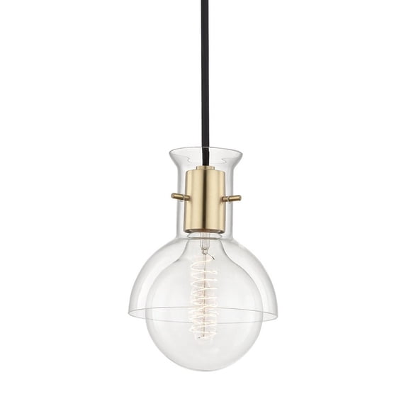 Mitzi H111701g Riley 1 Light 6-1/4" Wide Mini Pendant - Brass