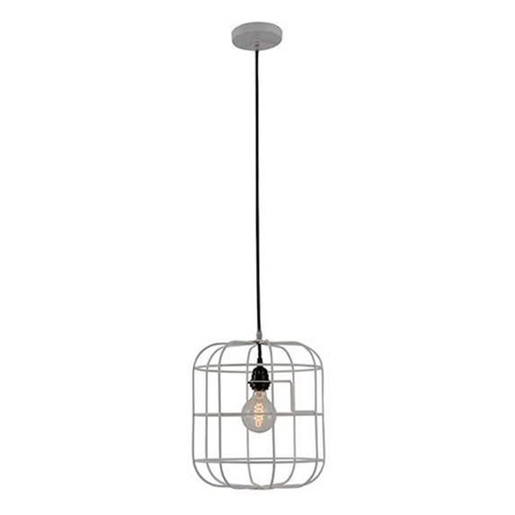 Yosemite Home Decor One Light Pendant Light - Modern Farmhouse Hanging Light Fixture for Kitchen Island, Dining Room, Bedroom ,White