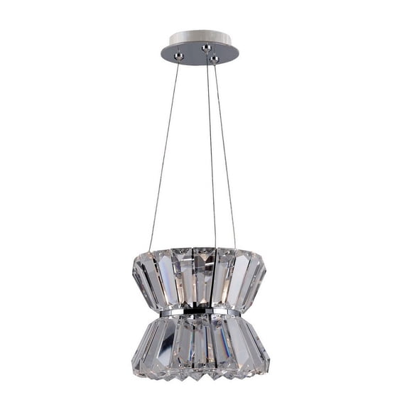 11276-010-FR001-Allegri Lighting-Armanno - One Light Round Mini Pendant Chrome Finish with Firenze Clear Crystal