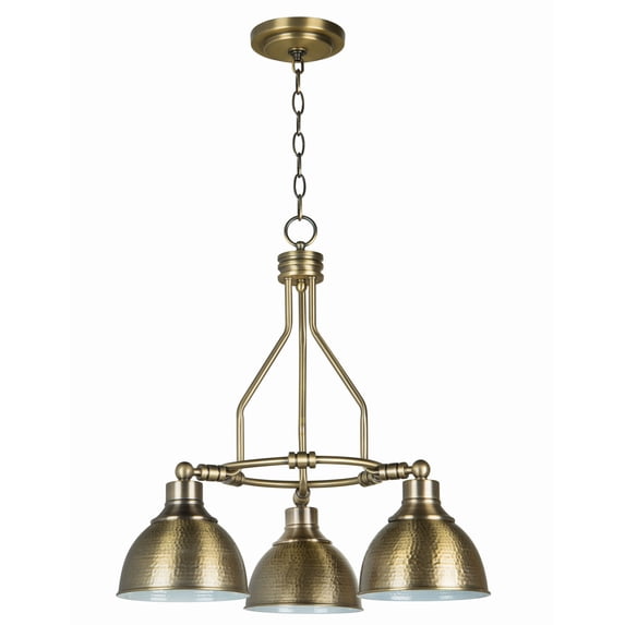 35923-LB Craftmade Lighting Timarron - Three Light Chandelier - 22 inches wide by 22 inches high-Legacy Brass Finish -Traditional Installation