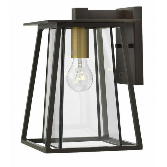 One Light Small Outdoor Wall Mount in Transitional-Craftsman Style 8.25 inches Wide By 12.25 inches High-Buckeye Bronze Finish Bailey Street Home