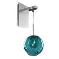 thumbnail image 1 of One Light Wall Bracket-Chrome Finish-Aqua Glass Color Kalco Lighting 309520Ch/Aqua, 1 of 3