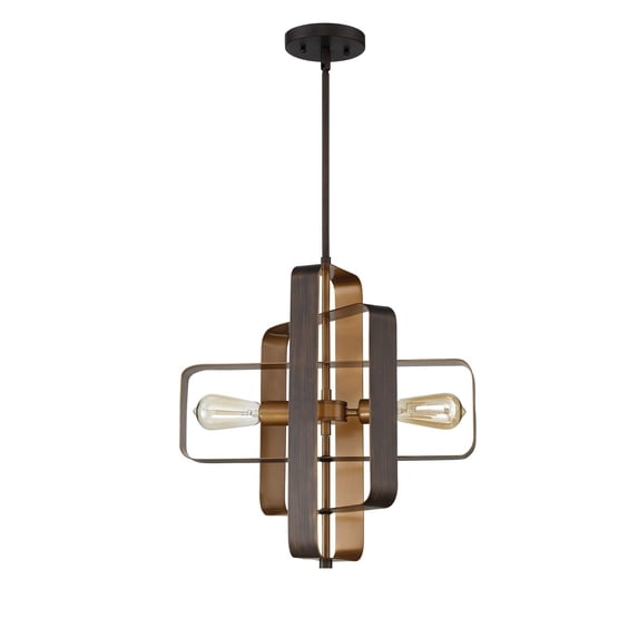 48592-ABZ-Craftmade Lighting-Linked - Two Light Pendant with Rod - 18 inches wide by 19.25 inches high -Traditional Installation