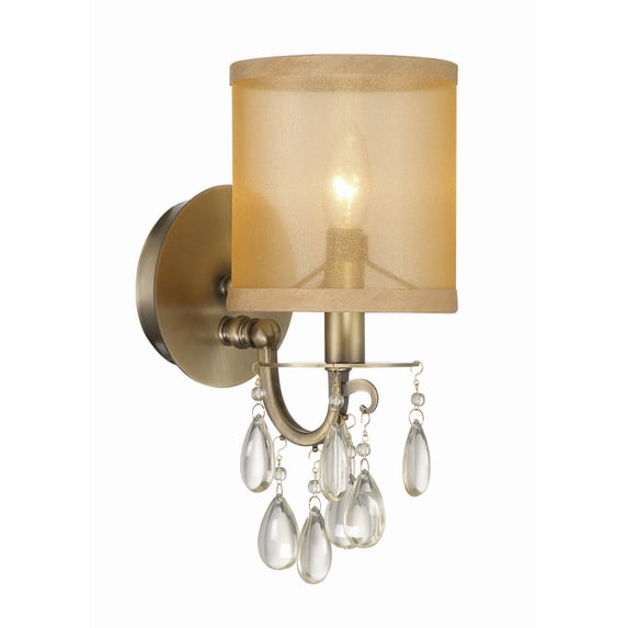 5621-AB Crystorama Lighting Hampton - One Light Wall Sconce-Antique Brass Finish