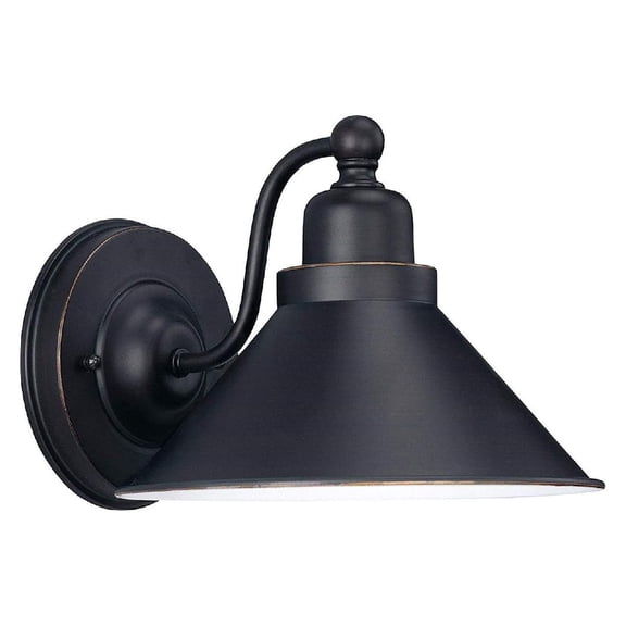 One Light Wall Sconce, Vanity Light, Transitional Style Downlight, with Mission dust Bronze Finish and Metal Shade (1 Light)