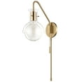 thumbnail image 1 of -One Light Wall Sconce With Plug And Glass In Style-6.25 Inches Wide By 11.75 Inches High-Aged Brass Finish Mitzi Hl111101g-Agb, 1 of 6