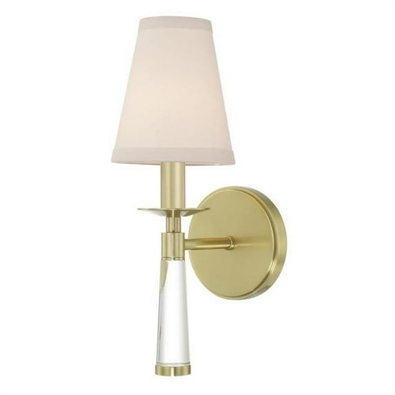 One Light Wall Sconce in Timeless Style 5 inches Wide By 15 inches High-Aged Brass Finish Bailey Street Home 49-Bel-3131836