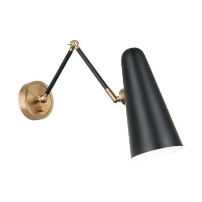 Matteo Canada S05221BK Blink 11" Black Adjustable One Light Wall Sconce