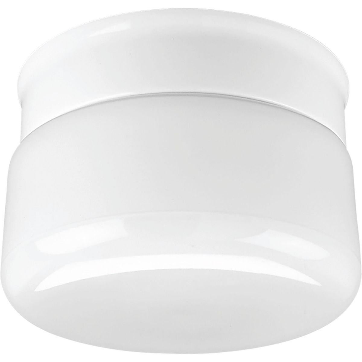 Mini White Glass Drum Ceiling Light for Indoor/Outdoor