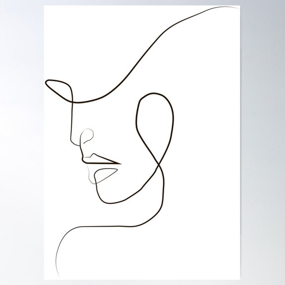 One Line Art Poster Wall Art, Modern Wall Decor For Living Room Bedroom, 16x24 UNFRAMED