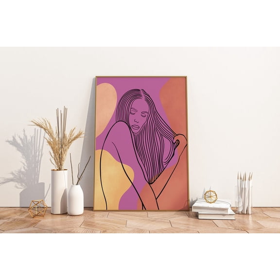 One Line Art Woman, Line Drawing Woman, Woman Body Art, Female Line Art, One Line Print, Minimal Woman One Line Art One Line Minimalist Art Wall Art, Modern Wall Decor, 12x18 UNFRAMED