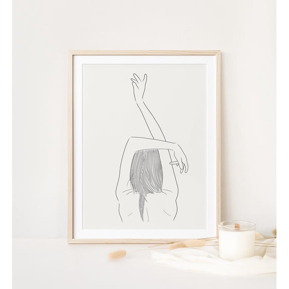 One Line Art Woman, Line Drawing Woman, Woman Body Art, Female Line Art, One Line Print, Minimal Woman One Line Art One Line Minimalist Art Wall Art, Modern Wall Decor, 8x12 UNFRAMED