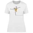 thumbnail image 1 of One Line Ballerina Drawing T-Shirt Women -Image by Shutterstock, Female Medium, 1 of 2