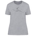 thumbnail image 1 of One Line Ballerina Jumping T-Shirt Women -Image by Shutterstock, Female Large, 1 of 2