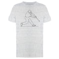 thumbnail image 1 of One Line Baseball Player  T-Shirt Men -Image by Shutterstock, Male x-Large, 1 of 2