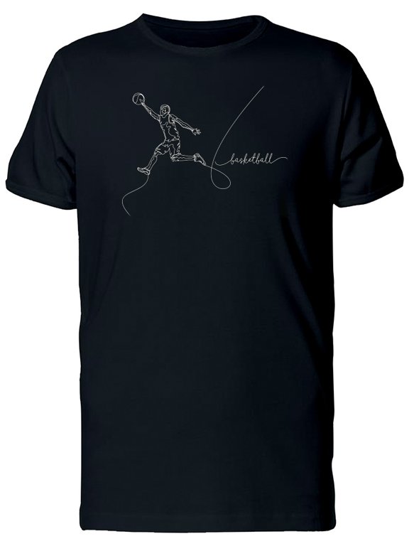 One-Line Basketball With Ball T-Shirt Men -Image by Shutterstock, Male Small