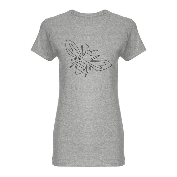 One Line Bee Design Shaped T-Shirt Women -Image by Shutterstock, Female x-Large