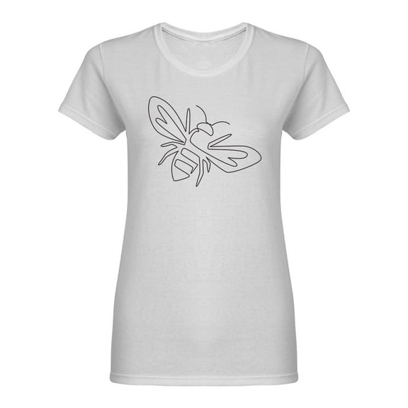 One Line Bee Design Shaped Tee Women's -Image by Shutterstock
