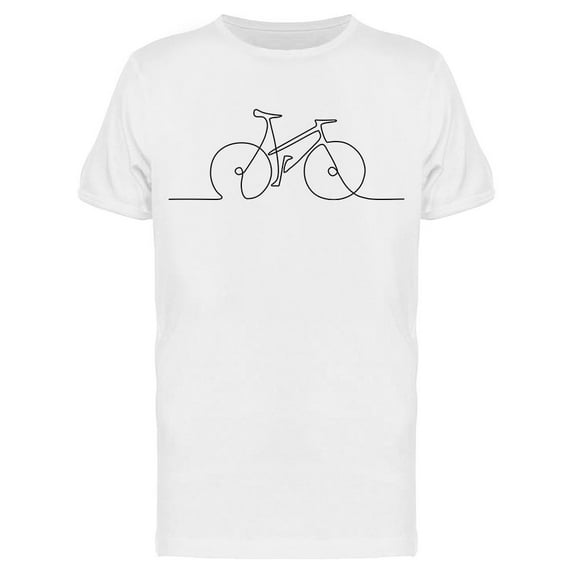 One Line Bicycle T-Shirt Men -Image by Shutterstock, Male Large