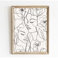 One Line Bohemian Abstract Wall Art Print, Neutral Organic Minimalist ...