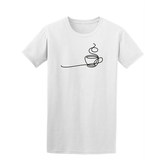 One Line Cup Of Coffee T-Shirt Men -Image by Shutterstock, Male XX-Large