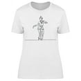 thumbnail image 1 of One Line Drawing Belly Dancer T-Shirt Women -Image by Shutterstock, Female Small, 1 of 2