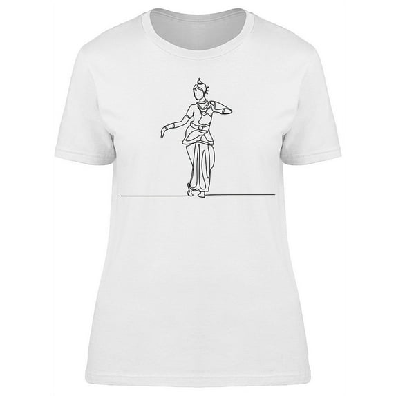 One Line Drawing Belly Dancer T-Shirt Women -Image by Shutterstock, Female Small