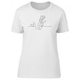thumbnail image 1 of One Line Drawing Of A Mermaid T-Shirt Women -Image by Shutterstock, Female Large, 1 of 2
