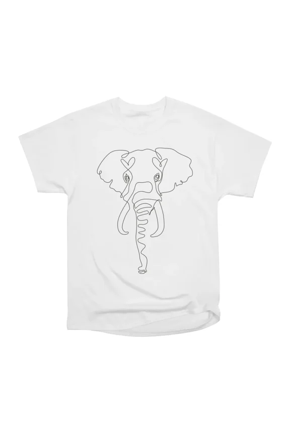 One Line Elephant T-Shirt Tee Gift For Him Merch For Her Apparel For Friend