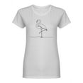 thumbnail image 1 of One Line Flamingo Shaped T-Shirt Women -Image by Shutterstock, Female x-Large, 1 of 2