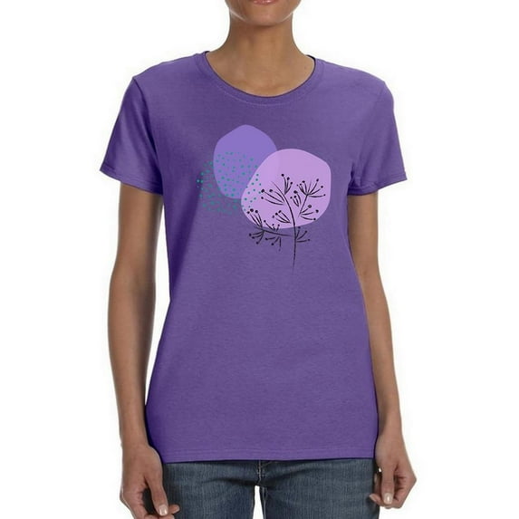 One Line Flower Lineart T-Shirt Women -Image by Shutterstock, Female x-Large