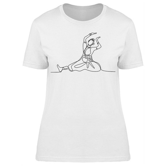 One Line Javanese Drawing T-Shirt Women -Image by Shutterstock, Female Large