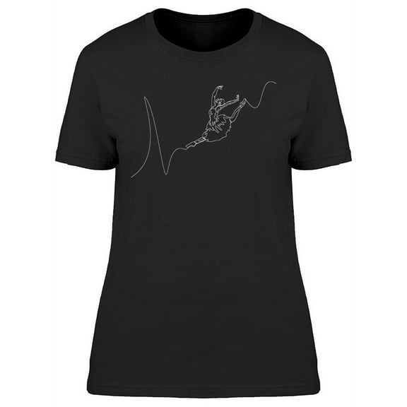 One Line Jumping Ballerina T-Shirt Women -Image by Shutterstock, Female Medium