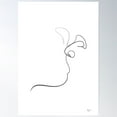 thumbnail image 1 of One Line Kiss White 2016 Poster Wall Art, Modern Wall Decor For Living Room Bedroom, 8x12 UNFRAMED, 1 of 3