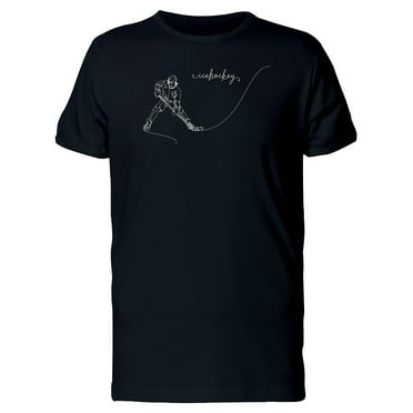 One-Line Ready Hockey Player T-Shirt Men -Image by Shutterstock, Male Small
