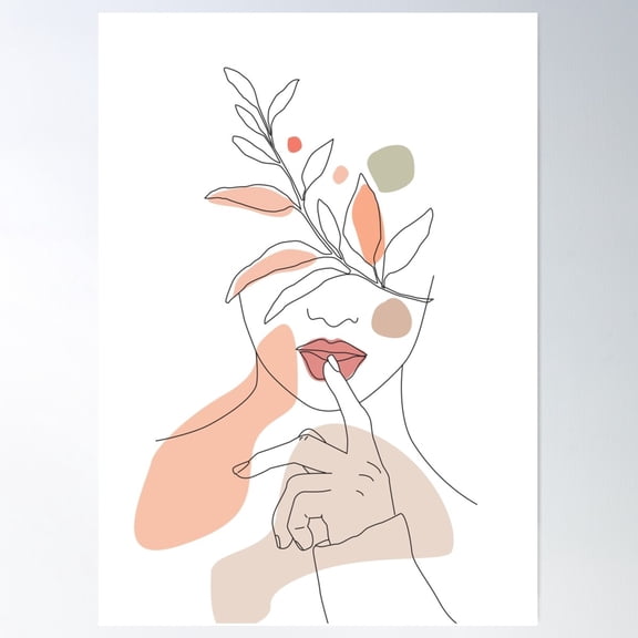 One Line Sketch Poster Wall Art, Modern Wall Decor For Living Room Bedroom, 8x12 UNFRAMED