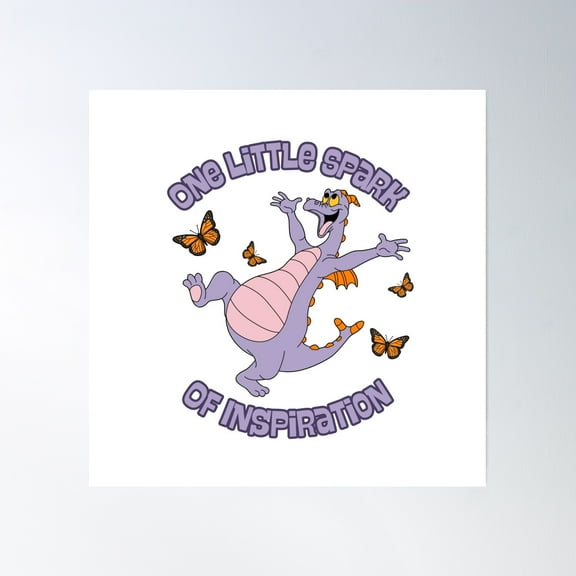 One Little Spark Of Figment Poster Wall Art, Modern Wall Decor, 8x12 UNFRAMED