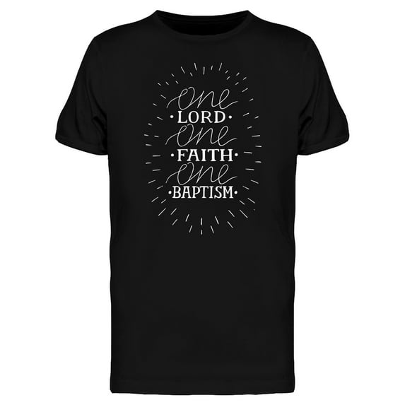 One Lord One Faith Graphic T-Shirt Men -Image by Shutterstock, Male 3X-Large