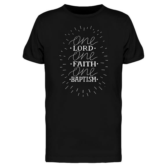 One Lord One Faith Graphic T-Shirt Men -Image by Shutterstock, Male 3X-Large